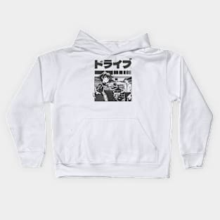 F1 Manga series graphic Kids Hoodie